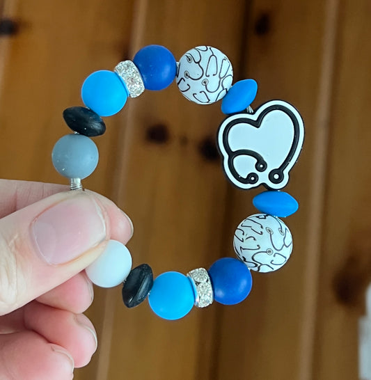 Blue Stethoscope Tumbler Cup Charm