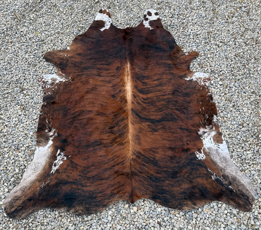 Tri-Color Spotted Genuine Jumbo Cowhide Rug #34