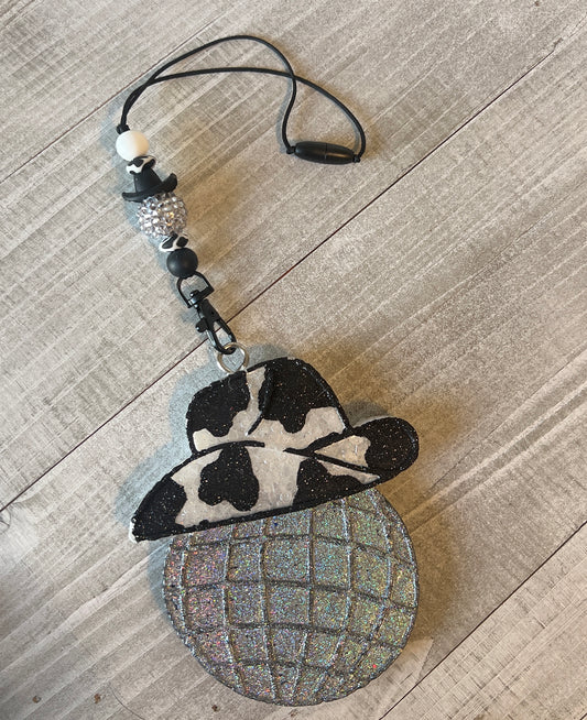 Cow Print Disco Ball Freshie Set