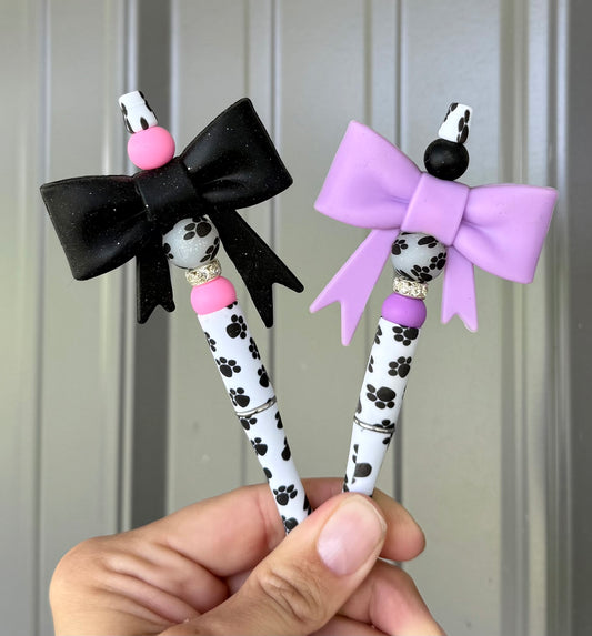 Paw Print Big Bow Pen