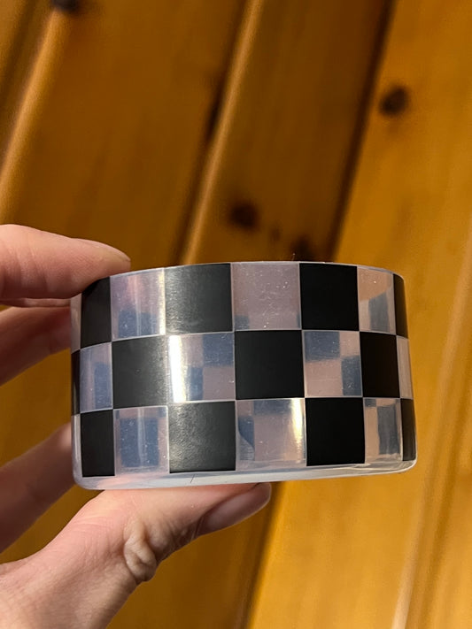 Black Checkered Clear Tumbler Boot