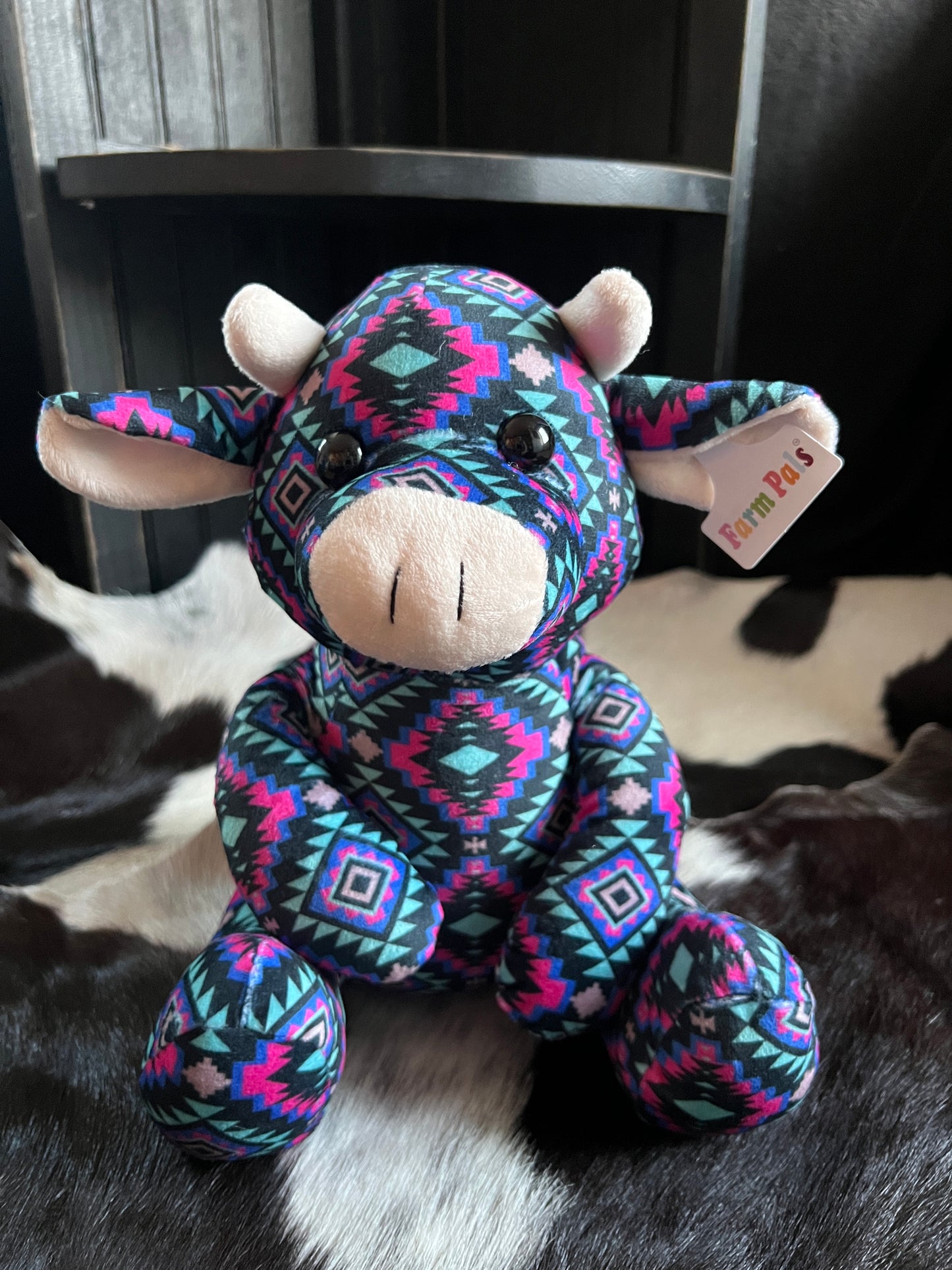 Manuela Aztec Sitting Cow Plushie