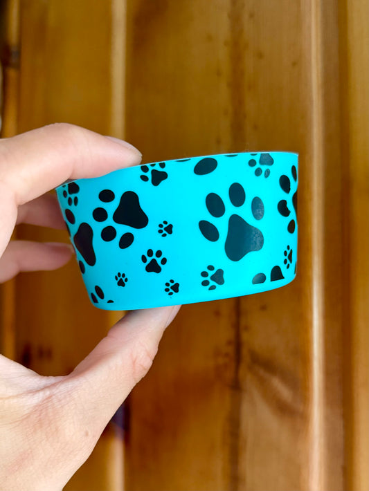 Turquoise Paw Print Tumbler Boot