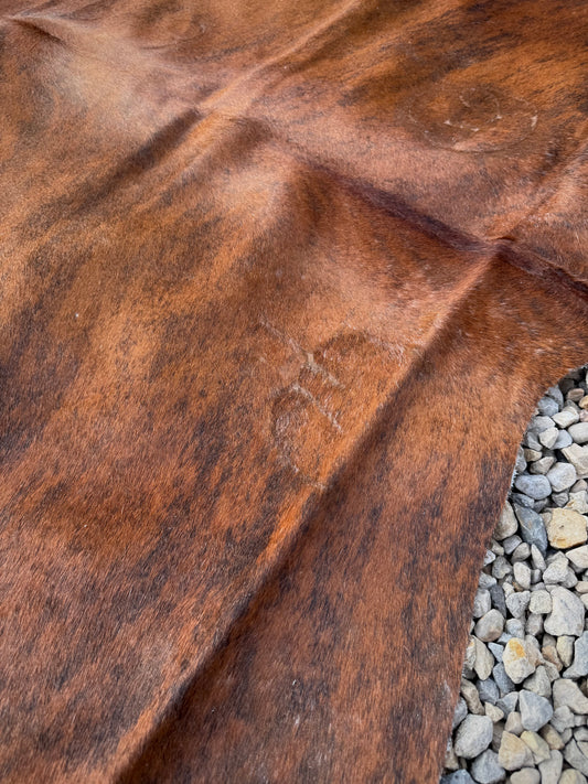 Jumbo Genuine Brown Cowhide Rug #4