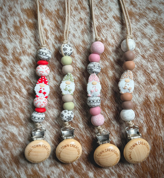 Candy Cane Gnome Pacifier Holder