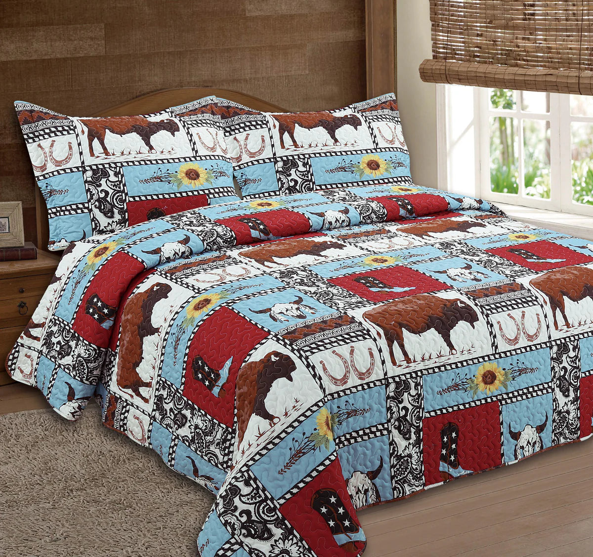 Buffalo Queen 3 piece Bedding Set