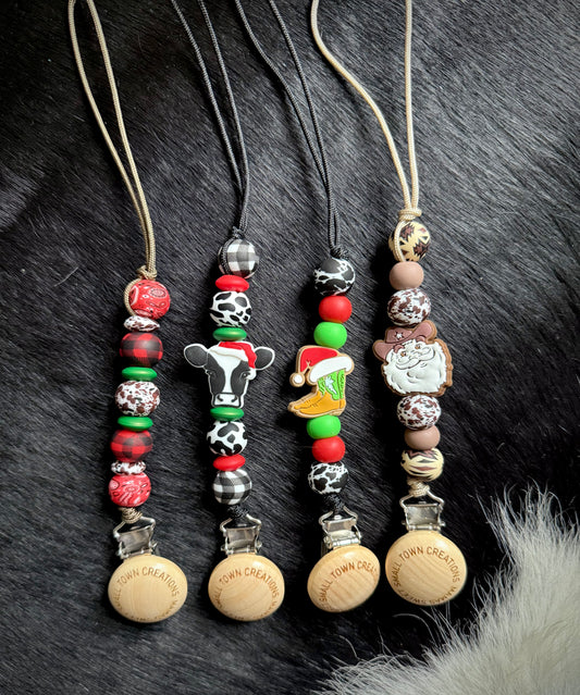 Western Christmas Pacifier Holder