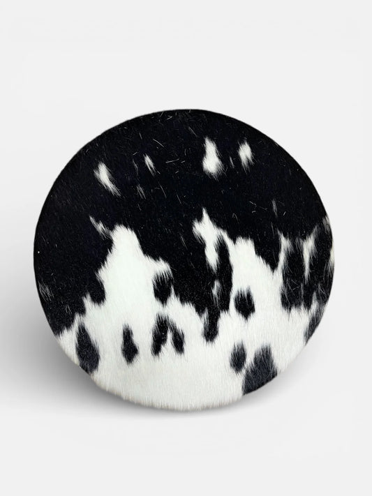 Black Cowhide Turntable Lazy Susan