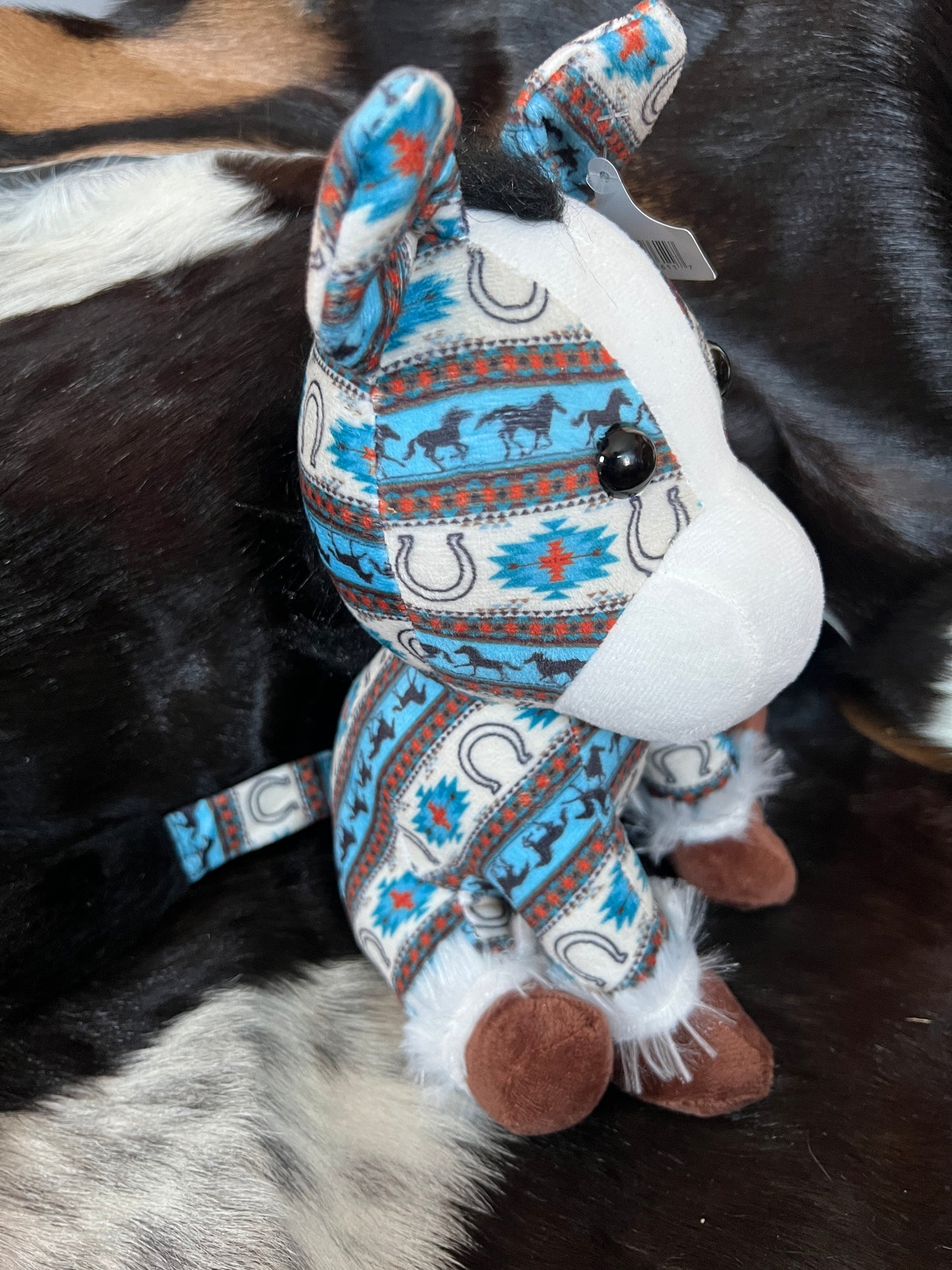 Medium Aztec Western Cowboy Sitting Horse Plushie