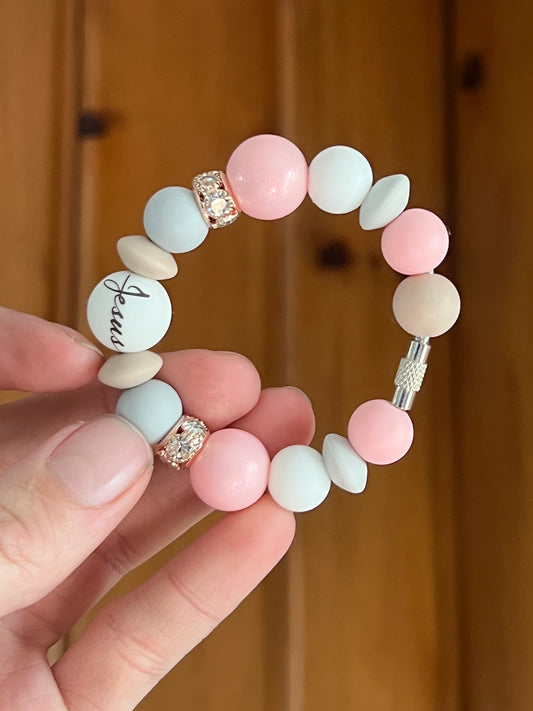 Light Pink Jesus Tumbler Cup Charm