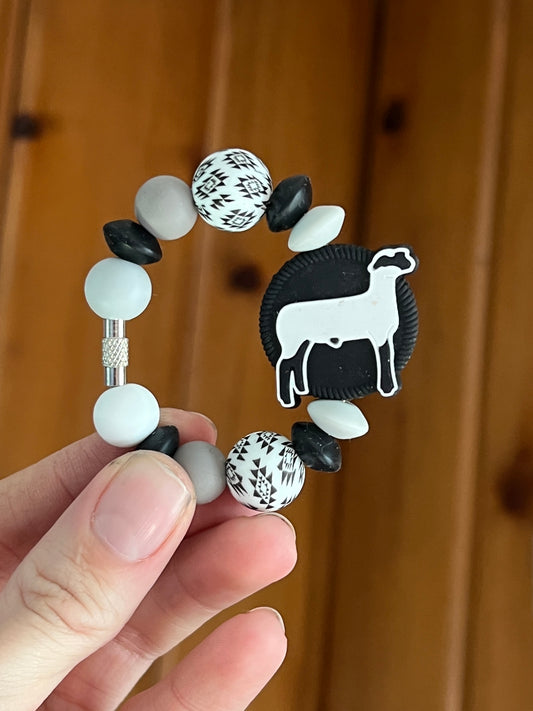 Aztec Sheep Tumbler Cup Charm