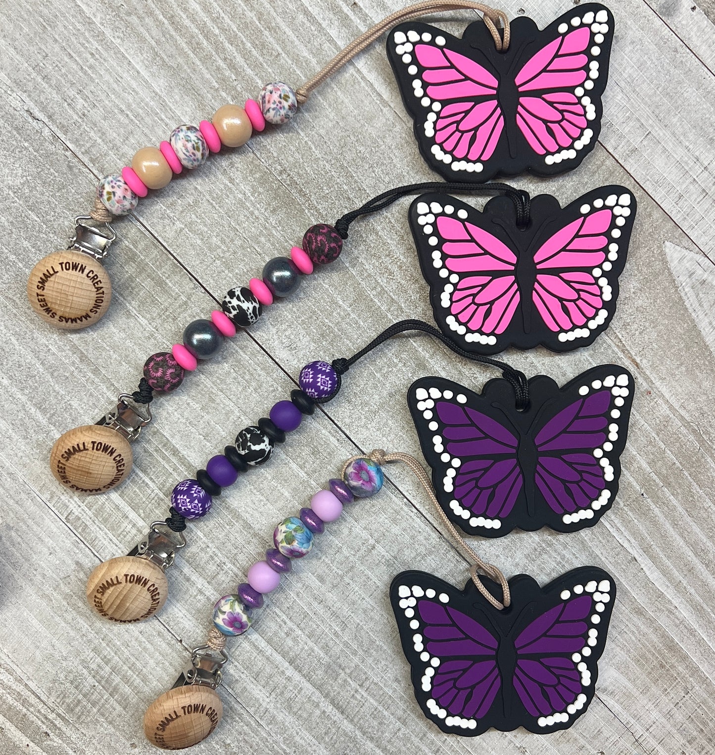 Butterfly Silicone Teether Clip