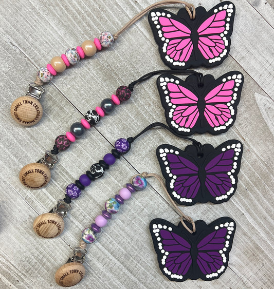 Butterfly Silicone Teether Clip