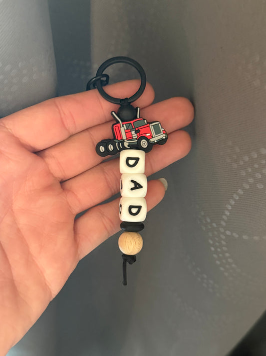 Semi Dad Keychain