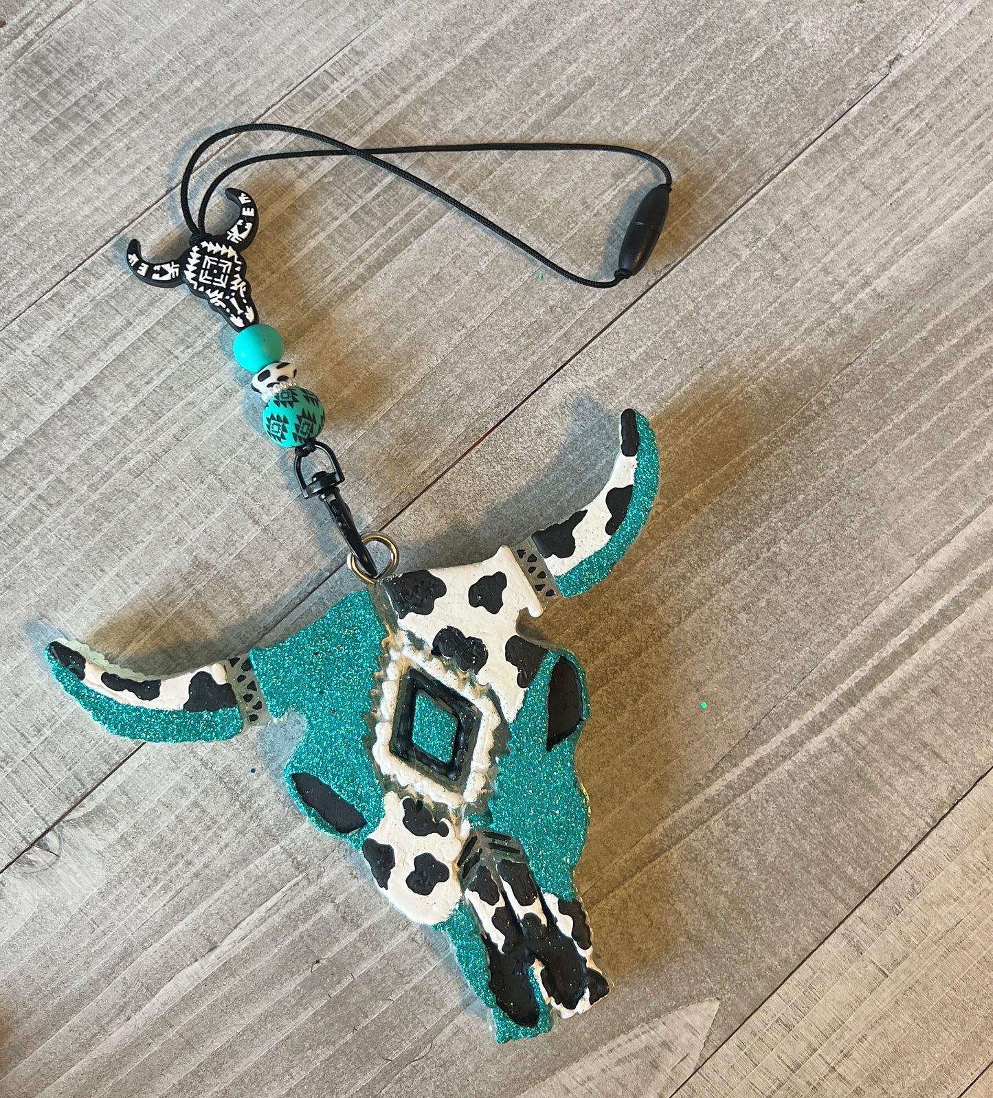 Turquoise Aztec Cow Print Freshie Set