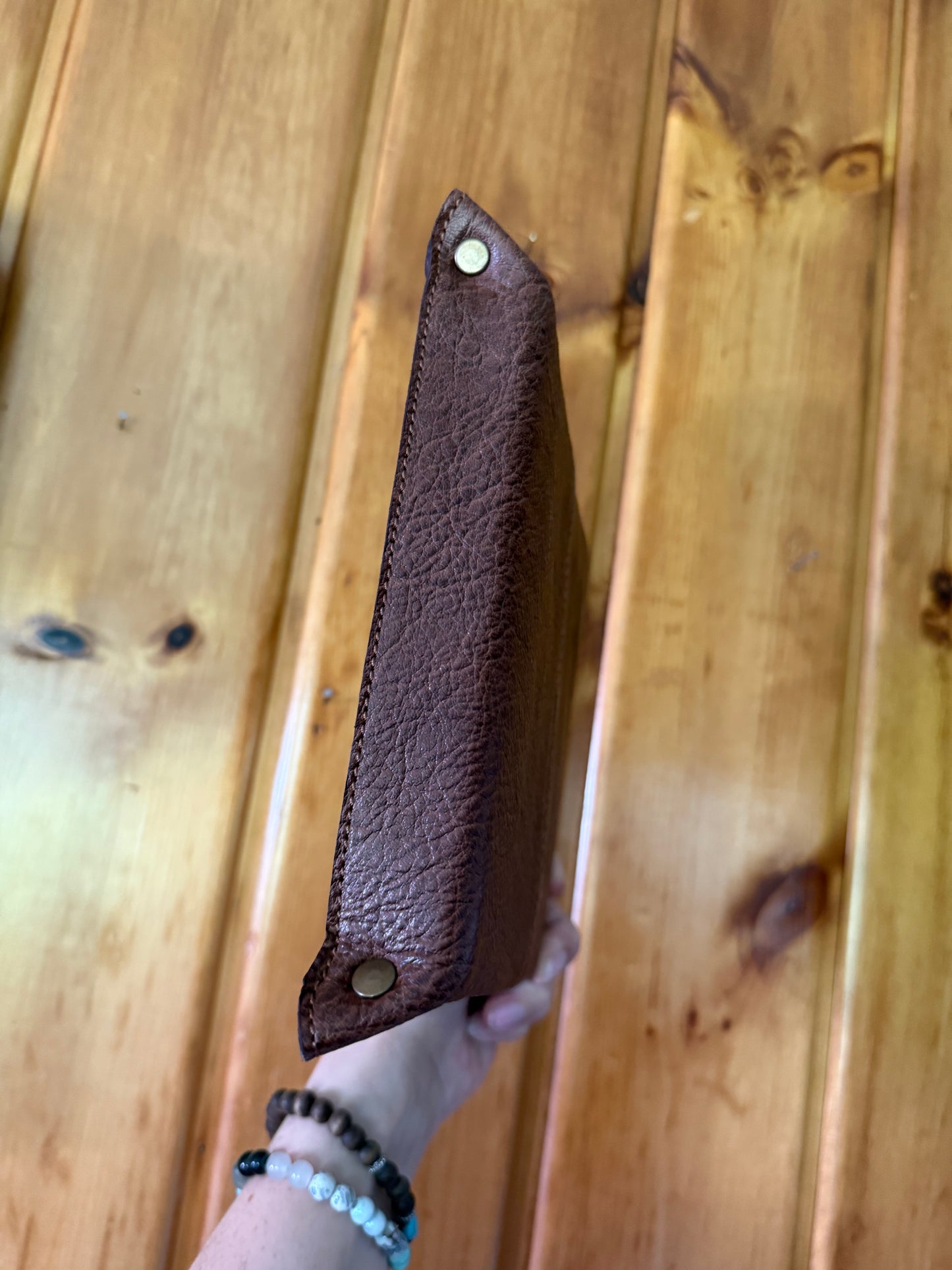 Roping Horse Leather Tray