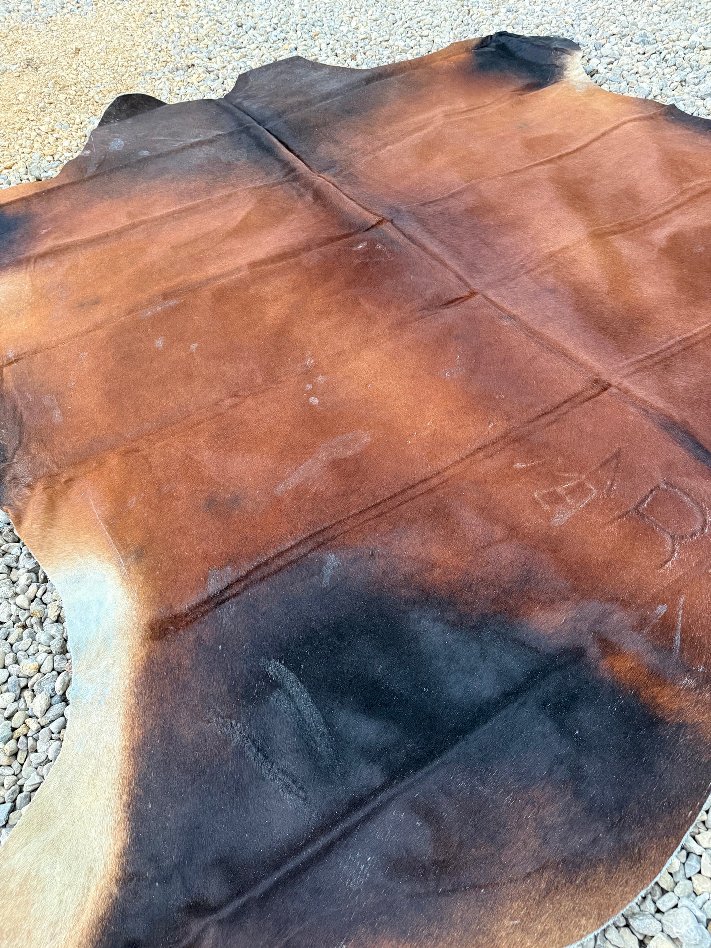Jumbo Genuine Brown Cowhide Rug #3