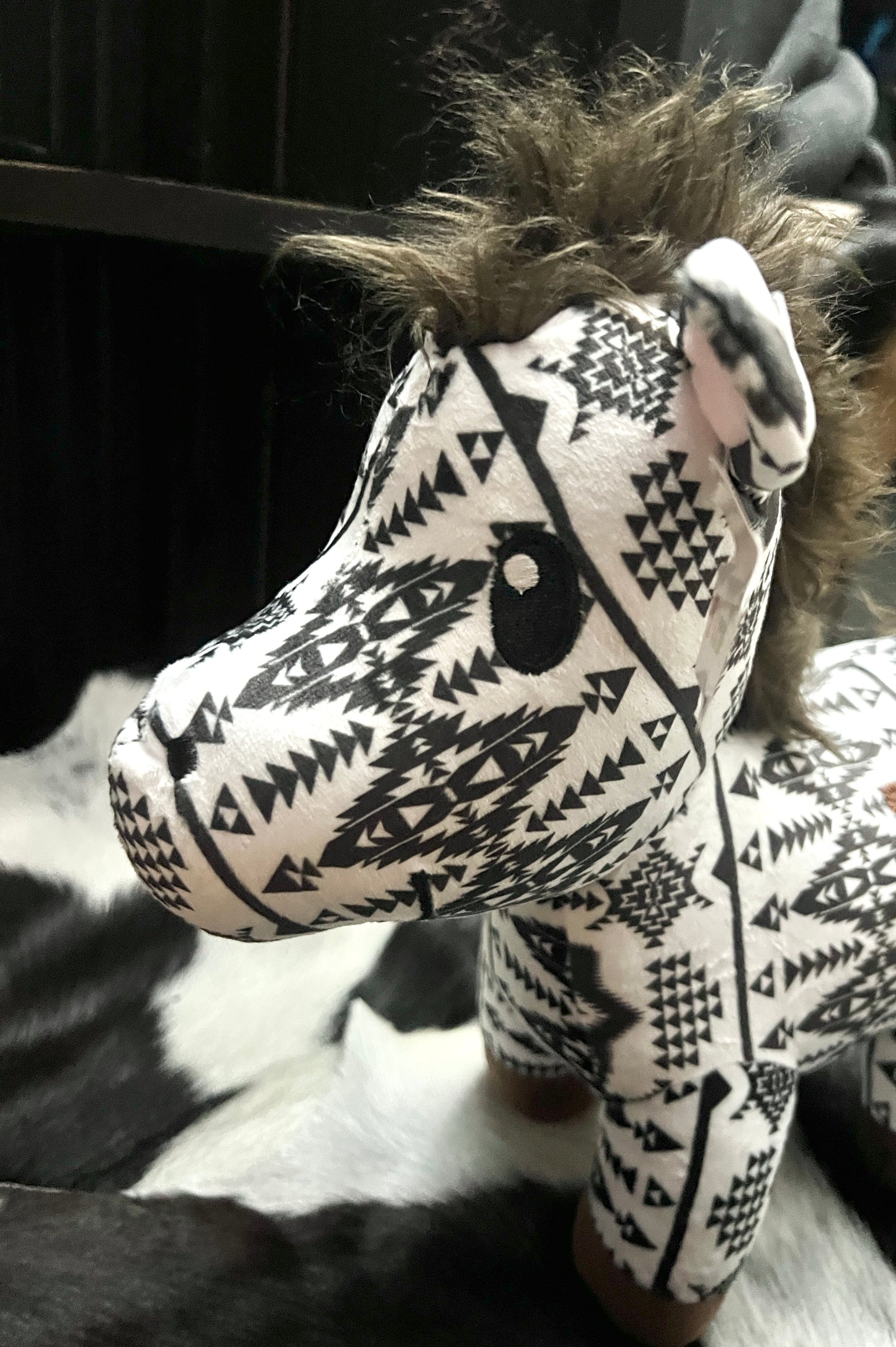 White Aztec Horse Plushie
