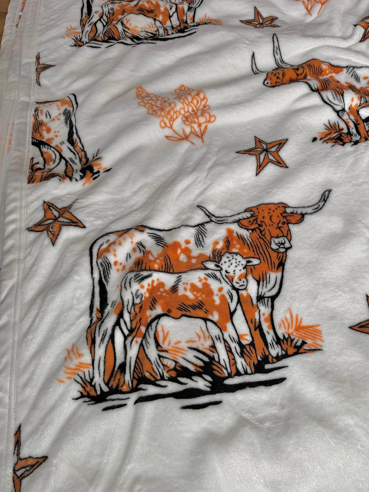 Longhorn Super Plush King Blanket