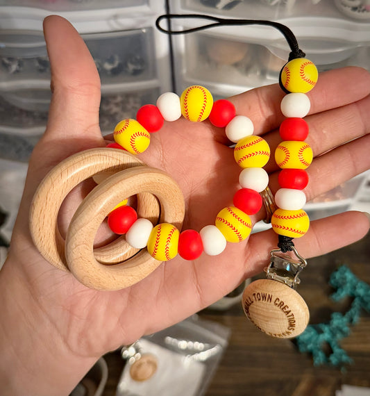Softball Teether Set