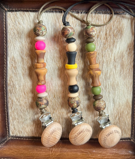 Camo Duck Call Pacifier Holders