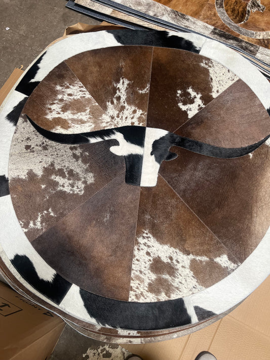 Genuine Cowhide Cowskull Rug 4x4