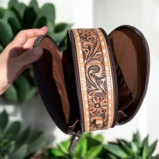 Mama Tooled Leather Crossbody