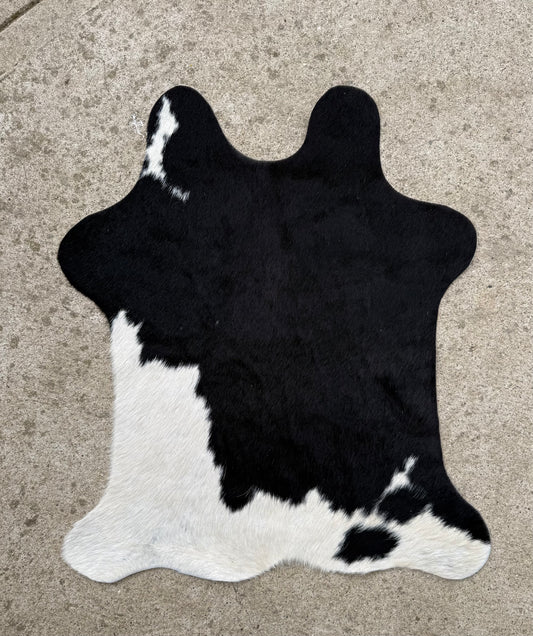 Black & White Genuine Cowhide Rug Approx. 2 ft