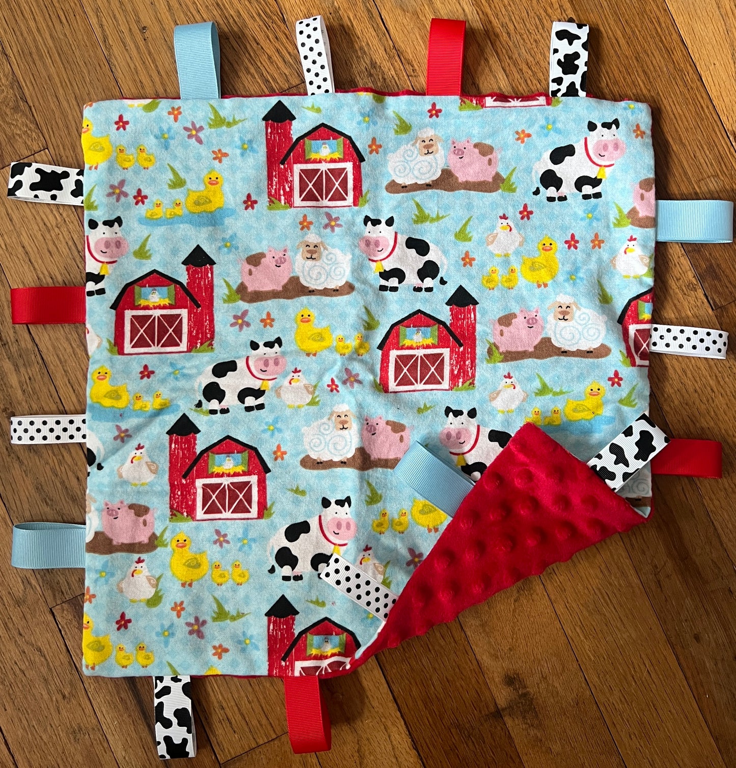 Farm Animal Taggie Blanket