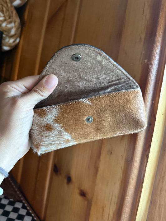 Light Brown Tooled Leather Cowhide Case