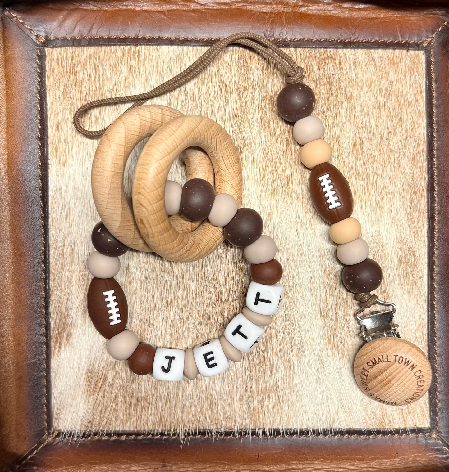 Football Teether Set with Name