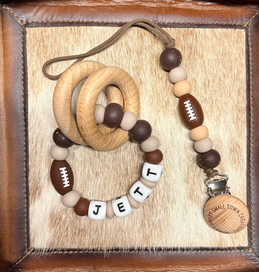 Football Teether with Name