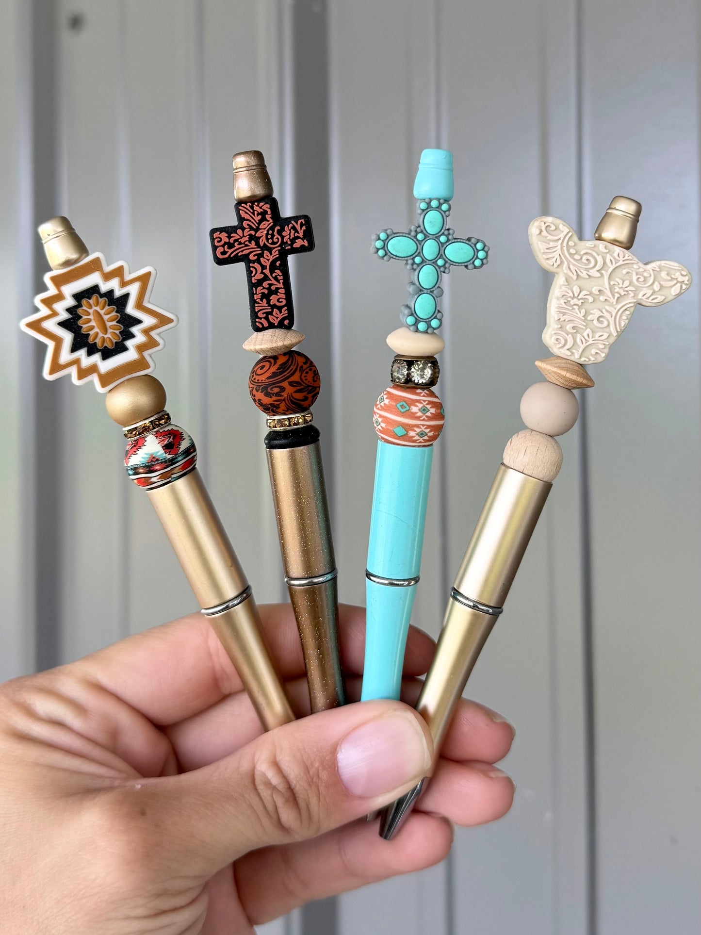 Gold Aztec Cross Cow Pen