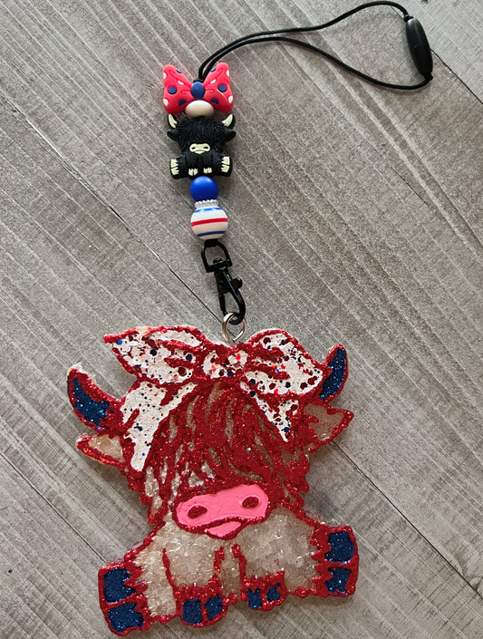 Patriotic Highland Cow Freshie Set