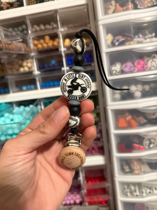 “A Little Dirt Never Hurt” Pacifier Holder