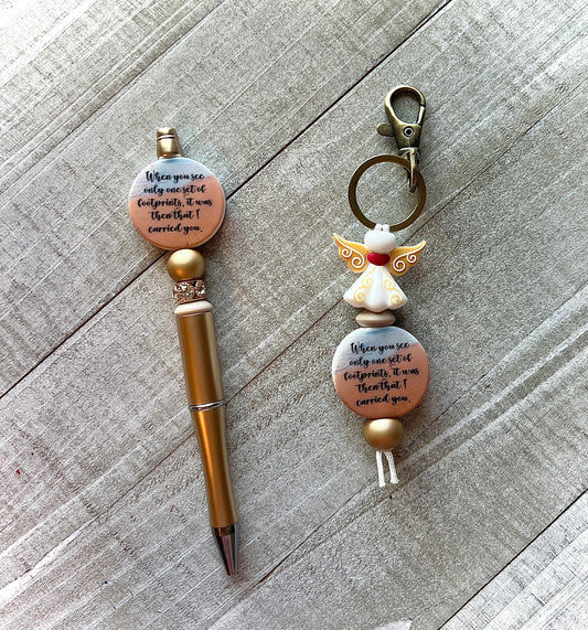 Angel…I carried you Pen and Keychain Set
