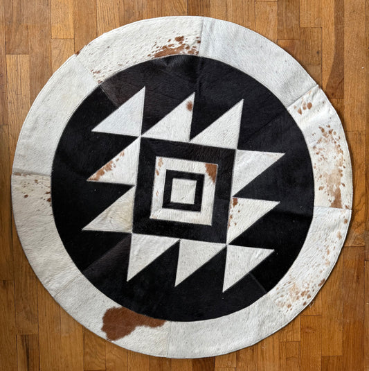 Aztec 3ft x 3ft Cowhide Rug