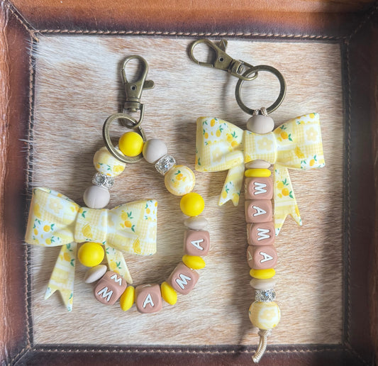 Lemon Main Squeeze Mama Keychain Set