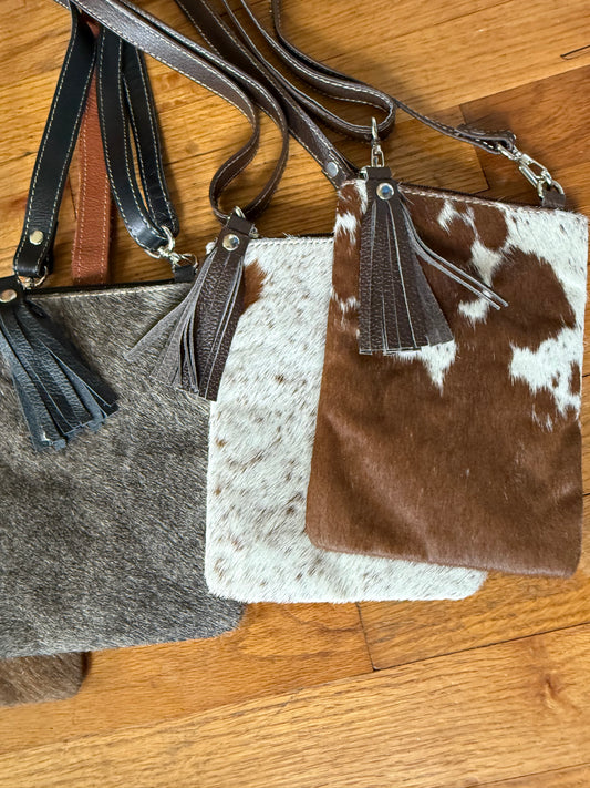 Genuine Cowhide Crossbody Phone Purse