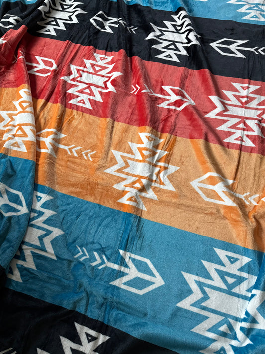Serape Aztec Super Plush Queen Blanket
