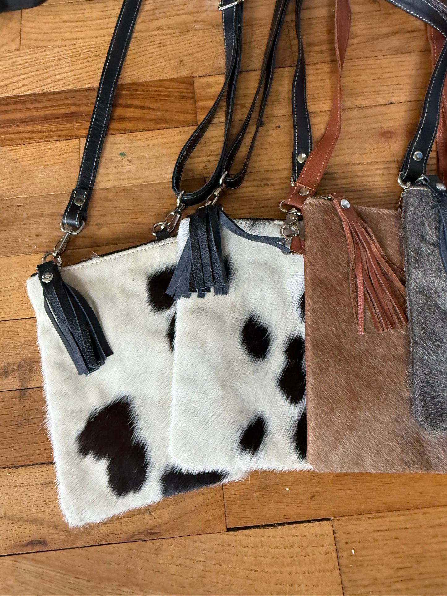 Genuine Cowhide Crossbody Phone Purse