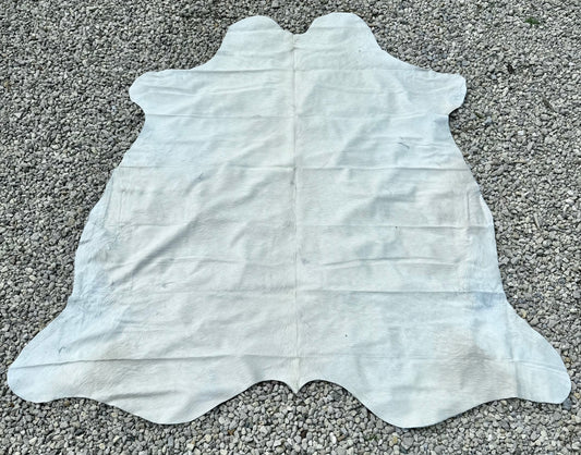 Jumbo All White Special Genuine Cowhide Rug #19