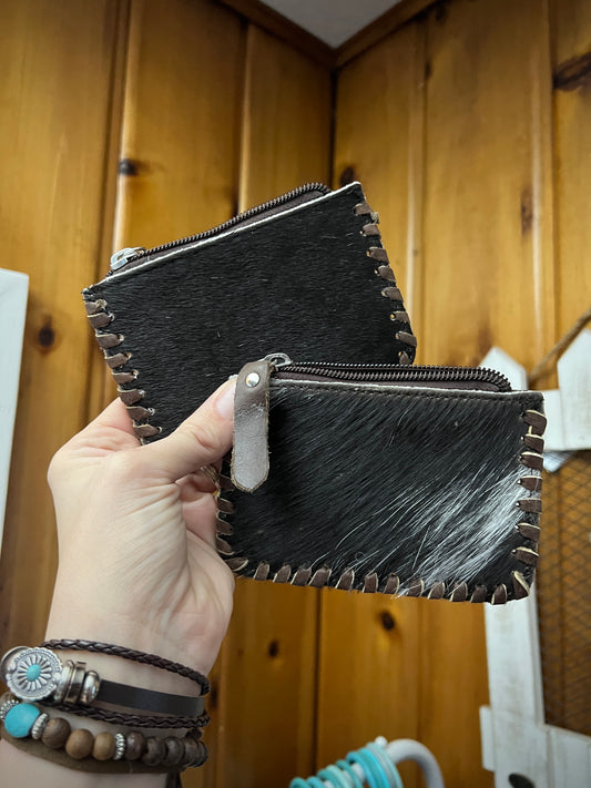 Highland Tooled Leather Coin Purse with Cowhide backing