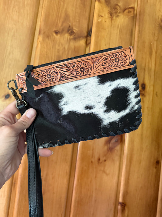 Genuine Cowhide Wristlet Wallet