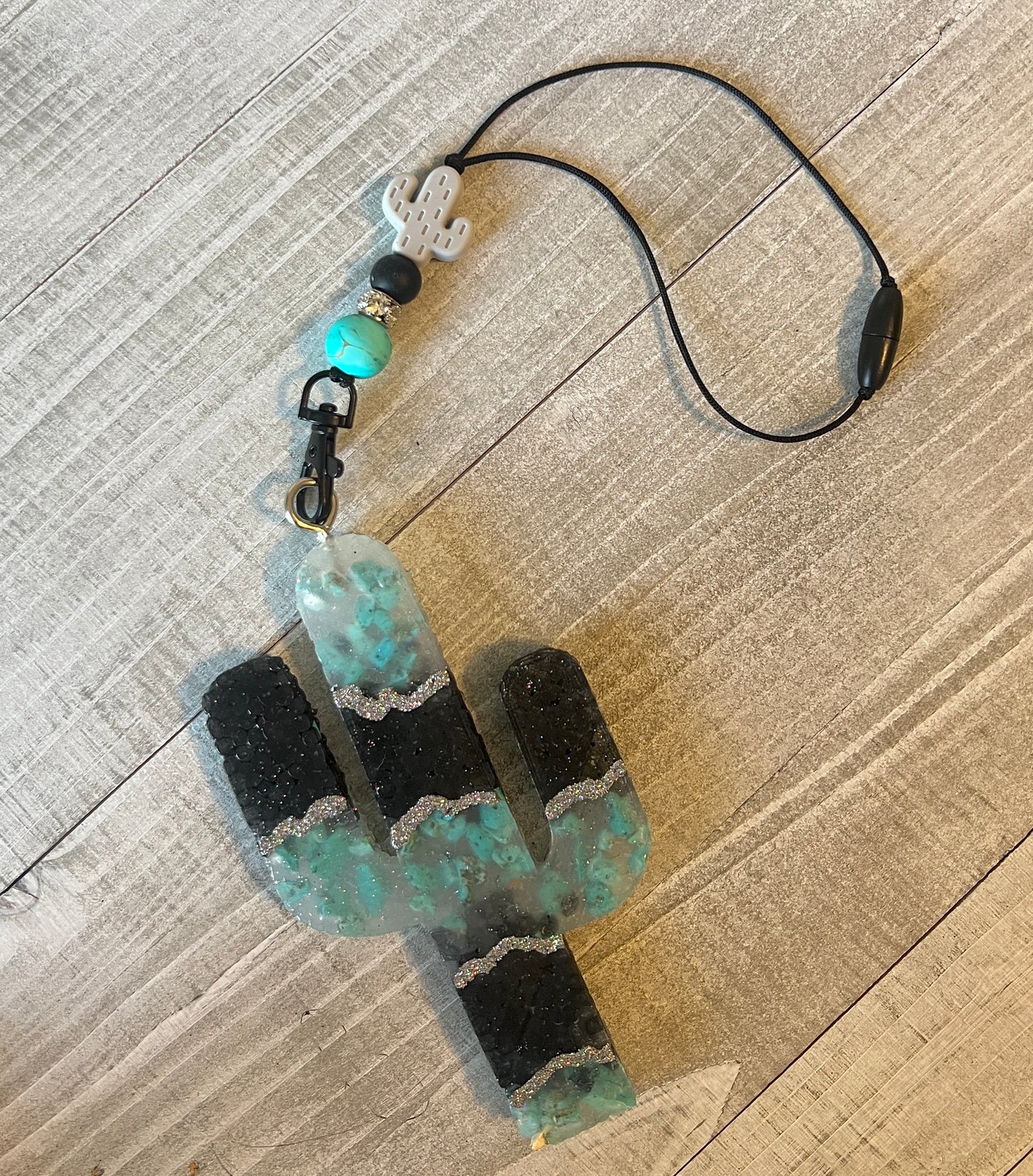 Turquoise Stone Cactus Freshie Set
