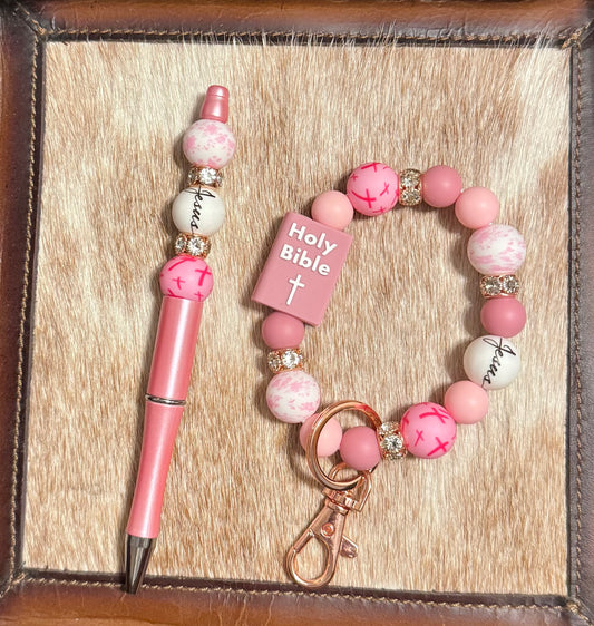 Mauve Pink Bible Jesus Bundle