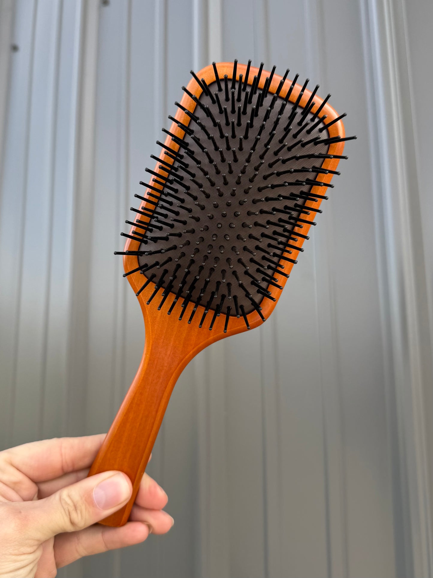 Tooled Leather Hair Brush