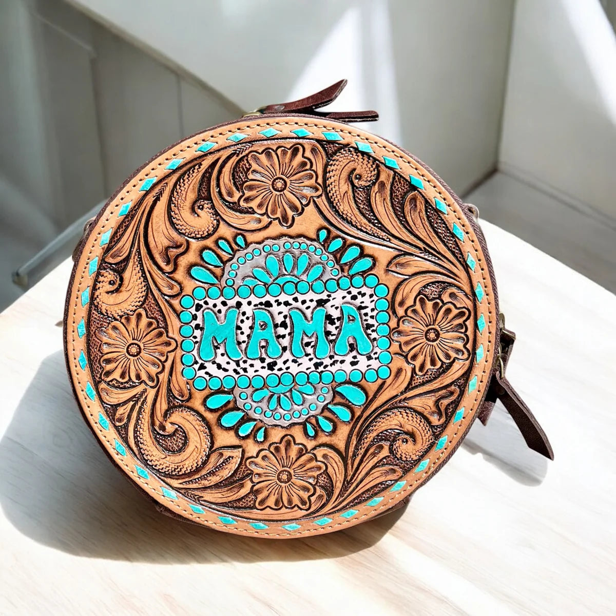 Mama Tooled Leather Crossbody