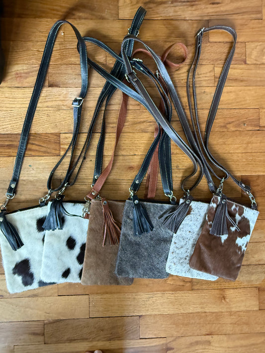Genuine Cowhide Crossbody Phone Purse
