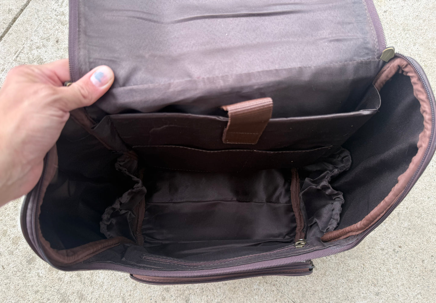 Tooled Leather Highland Cow Brown Cowhide Backpack / Diaper Bag
